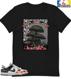 T-Shirt - Nike Dunk Low SE GS Sail Multi-Camo - Sneaker-Matching T-Shirt (Take A Trip)