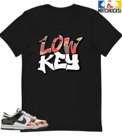 T-Shirt - Nike Dunk Low SE GS Sail Multi-Camo - Sneaker-Matching T-Shirt (LOW KEY)