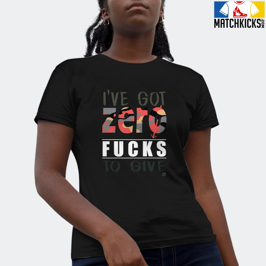 T-Shirt - Nike Dunk Low SE GS Sail Multi-Camo - Sneaker-Matching T-Shirt (ZERO Fucks To Give) 4 T-Shirt - Nike Dunk Low SE GS Sail Multi-Camo - Sneaker-Matching T-Shirt (ZERO Fucks To Give) - Image 2