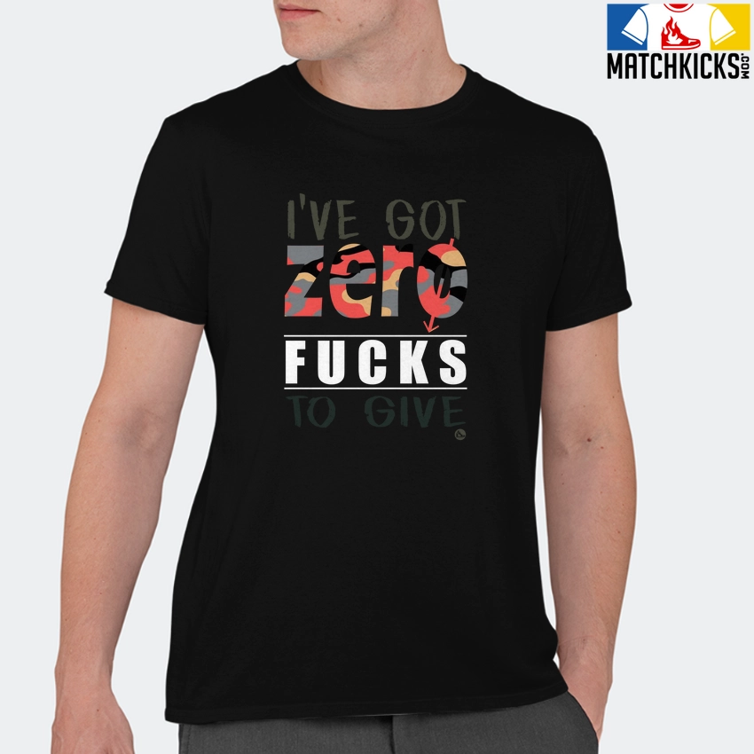 T-Shirt - Nike Dunk Low SE GS Sail Multi-Camo - Sneaker-Matching T-Shirt (ZERO Fucks To Give) 11 T-Shirt - Nike Dunk Low SE GS Sail Multi-Camo - Sneaker-Matching T-Shirt (ZERO Fucks To Give) - Image 9