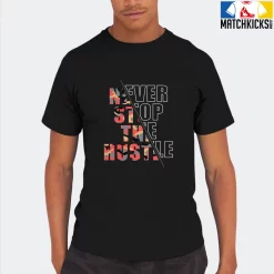 T-Shirt - Nike Dunk Low SE GS Sail Multi-Camo - Sneaker-Matching T-Shirt (Never Stop The Hustle) -Nike Dunk shop online mockupGenerator 8322