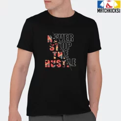 T-Shirt - Nike Dunk Low SE GS Sail Multi-Camo - Sneaker-Matching T-Shirt (Never Stop The Hustle) -Nike Dunk shop online mockupGenerator 8325