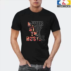 T-Shirt - Nike Dunk Low SE GS Sail Multi-Camo - Sneaker-Matching T-Shirt (Never Stop The Hustle) -Nike Dunk shop online mockupGenerator 8326