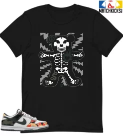 T-Shirt - Nike Dunk Low SE GS Sail Multi-Camo - Sneaker-Matching T-Shirt (Made Of)