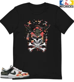 T-Shirt - Nike Dunk Low SE GS Sail Multi-Camo - Sneaker-Matching T-Shirt (MECH HEAD)