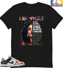 T-Shirt - Nike Dunk Low SE GS Sail Multi-Camo - Sneaker-Matching T-Shirt (I AM MYSELF)