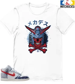 T-Shirt - Nike Dunk High Washed Denim Pack - Sneaker-Matching T-Shirt (MECH HEAD)
