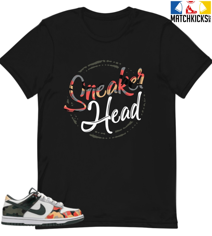 T-Shirt - Nike Dunk Low SE GS Sail Multi-Camo - Sneaker-Matching T-Shirt (Sneaker Head) 3 T-Shirt - Nike Dunk Low SE GS Sail Multi-Camo - Sneaker-Matching T-Shirt (Sneaker Head)