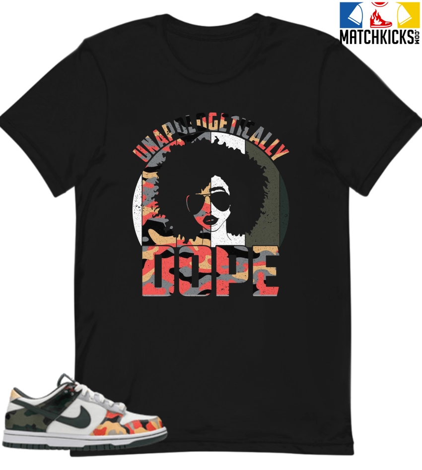 T-Shirt - Nike Dunk Low SE GS Sail Multi-Camo - Sneaker-Matching T-Shirt (UNAPOLOGETICALLY DOPE) 3 T-Shirt - Nike Dunk Low SE GS Sail Multi-Camo - Sneaker-Matching T-Shirt (UNAPOLOGETICALLY DOPE)