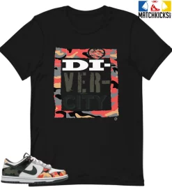 T-Shirt - Nike Dunk Low SE GS Sail Multi-Camo - Sneaker-Matching T-Shirt (DIVERCITY)