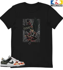 T-Shirt - Nike Dunk Low SE GS Sail Multi-Camo - Sneaker-Matching T-Shirt (GONE)