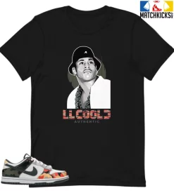 T-Shirt - Nike Dunk Low SE GS Sail Multi-Camo - Sneaker-Matching T-Shirt (LL COOL J)