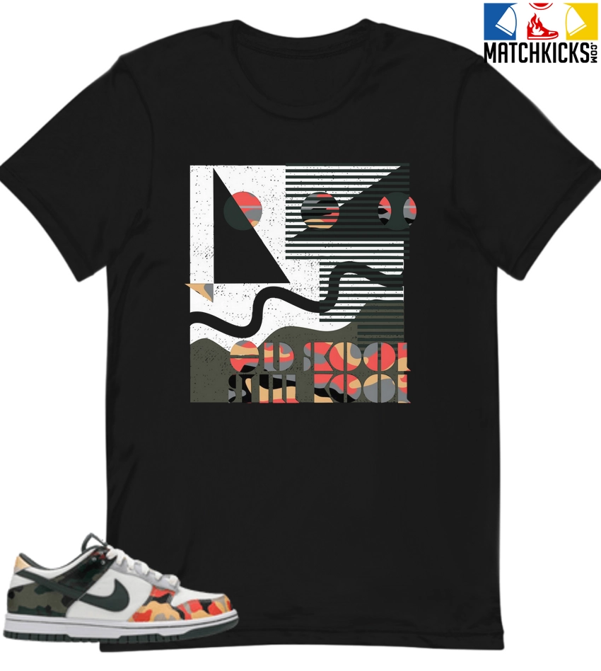 T-Shirt - Nike Dunk Low SE GS Sail Multi-Camo - Sneaker-Matching T-Shirt (Old Skool Still Kool) 3 T-Shirt - Nike Dunk Low SE GS Sail Multi-Camo - Sneaker-Matching T-Shirt (Old Skool Still Kool)