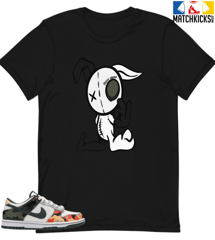 T-Shirt - Nike Dunk Low SE GS Sail Multi-Camo - Sneaker-Matching T-Shirt (Fresh Rabbit) 3 T-Shirt - Nike Dunk Low SE GS Sail Multi-Camo - Sneaker-Matching T-Shirt (Fresh Rabbit)