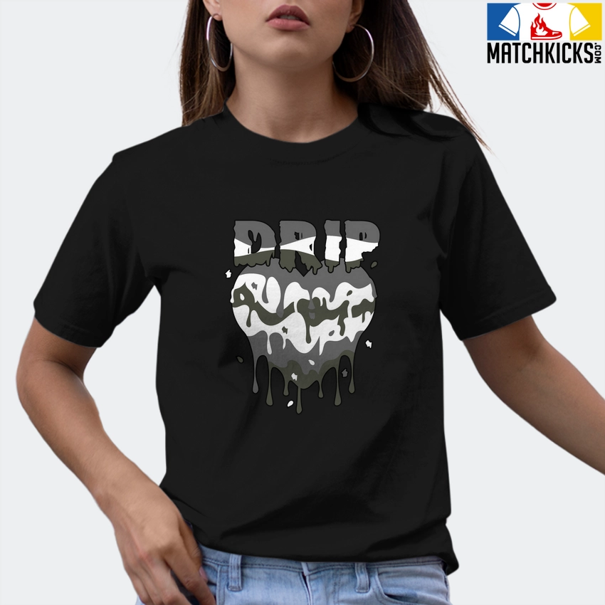 T-Shirt - Nike Dunk Low SE GS Sail Multi-Camo - Sneaker-Matching T-Shirt (Drippin Heart) 9 T-Shirt - Nike Dunk Low SE GS Sail Multi-Camo - Sneaker-Matching T-Shirt (Drippin Heart) - Image 7