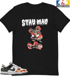T-Shirt - Nike Dunk Low SE GS Sail Multi-Camo - Sneaker-Matching T-Shirt (STAY MAD)