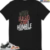 T-Shirt - Nike Dunk Low SE GS Sail Multi-Camo - Sneaker-Matching T-Shirt (Work Hard Stay Humble)