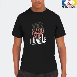 T-Shirt - Nike Dunk Low SE GS Sail Multi-Camo - Sneaker-Matching T-Shirt (Work Hard Stay Humble) -Nike Dunk shop online mockupGenerator 8847