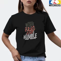 T-Shirt - Nike Dunk Low SE GS Sail Multi-Camo - Sneaker-Matching T-Shirt (Work Hard Stay Humble) -Nike Dunk shop online mockupGenerator 8848