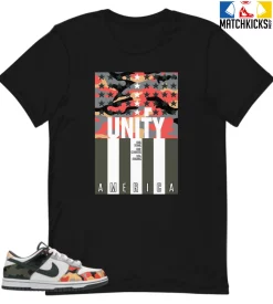 T-Shirt - Nike Dunk Low SE GS Sail Multi-Camo - Sneaker-Matching T-Shirt (UNIFY AMERICA)