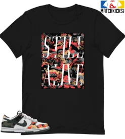 T-Shirt - Nike Dunk Low SE GS Sail Multi-Camo - Sneaker-Matching T-Shirt (STILL ALIVE)
