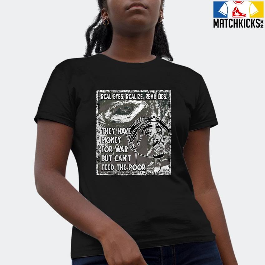 T-Shirt - Nike Dunk Low SE GS Sail Multi-Camo - Sneaker-Matching T-Shirt (TUPAC Real Eyes Realize Real Lies) 4 T-Shirt - Nike Dunk Low SE GS Sail Multi-Camo - Sneaker-Matching T-Shirt (TUPAC Real Eyes Realize Real Lies) - Image 2