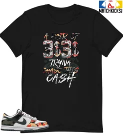 T-Shirt - Nike Dunk Low SE GS Sail Multi-Camo - Sneaker-Matching T-Shirt (PAIR OF THREES)
