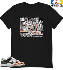 T-Shirt - Nike Dunk Low SE GS Sail Multi-Camo - Sneaker-Matching T-Shirt (After. The Window)