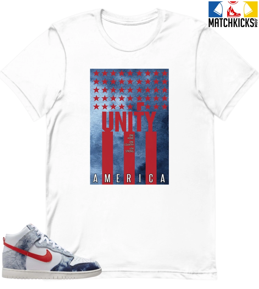 T-Shirt - Nike Dunk High Washed Denim Pack - Sneaker-Matching T-Shirt (UNIFY AMERICA) 3 T-Shirt - Nike Dunk High Washed Denim Pack - Sneaker-Matching T-Shirt (UNIFY AMERICA)