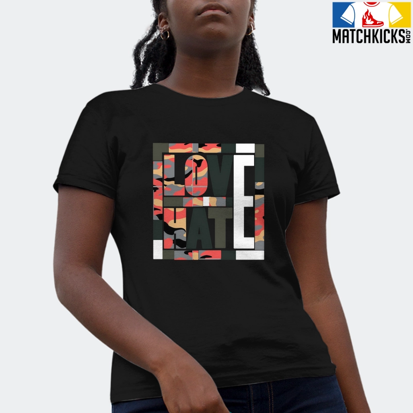 T-Shirt - Nike Dunk Low SE GS Sail Multi-Camo - Sneaker-Matching T-Shirt (Love Over Hate) 4 T-Shirt - Nike Dunk Low SE GS Sail Multi-Camo - Sneaker-Matching T-Shirt (Love Over Hate) - Image 2