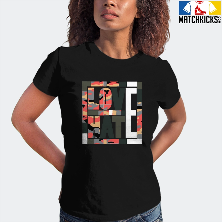 T-Shirt - Nike Dunk Low SE GS Sail Multi-Camo - Sneaker-Matching T-Shirt (Love Over Hate) 6 T-Shirt - Nike Dunk Low SE GS Sail Multi-Camo - Sneaker-Matching T-Shirt (Love Over Hate) - Image 4