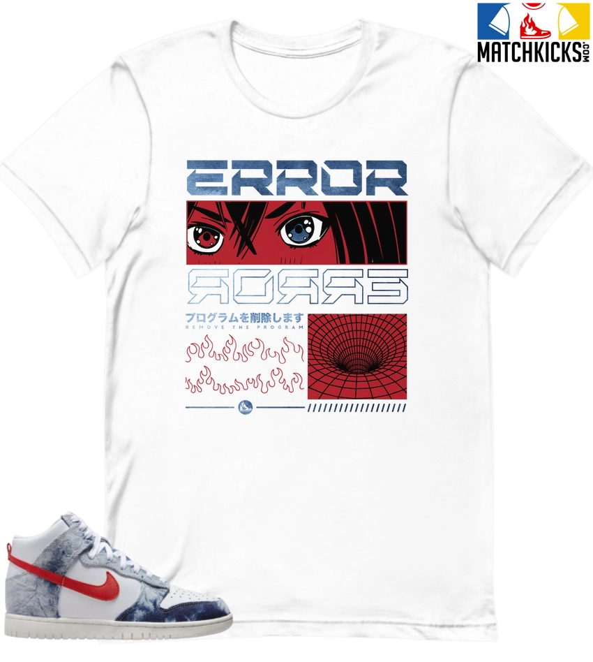 T-Shirt - Nike Dunk High Washed Denim Pack - Sneaker-Matching T-Shirt (Error) 3 T-Shirt - Nike Dunk High Washed Denim Pack - Sneaker-Matching T-Shirt (Error)