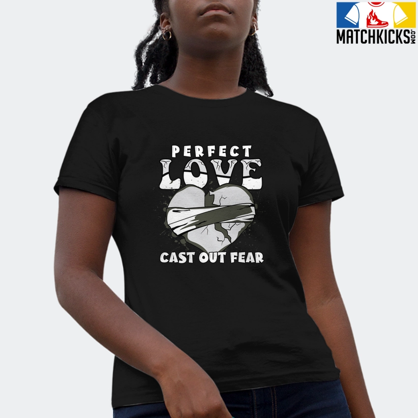 T-Shirt - Nike Dunk Low SE GS Sail Multi-Camo - Sneaker-Matching T-Shirt (Perfect Love Cast Out Fear) 4 T-Shirt - Nike Dunk Low SE GS Sail Multi-Camo - Sneaker-Matching T-Shirt (Perfect Love Cast Out Fear) - Image 2