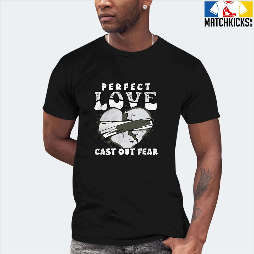 T-Shirt - Nike Dunk Low SE GS Sail Multi-Camo - Sneaker-Matching T-Shirt (Perfect Love Cast Out Fear) 7 T-Shirt - Nike Dunk Low SE GS Sail Multi-Camo - Sneaker-Matching T-Shirt (Perfect Love Cast Out Fear) - Image 5