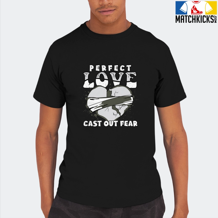 T-Shirt - Nike Dunk Low SE GS Sail Multi-Camo - Sneaker-Matching T-Shirt (Perfect Love Cast Out Fear) 8 T-Shirt - Nike Dunk Low SE GS Sail Multi-Camo - Sneaker-Matching T-Shirt (Perfect Love Cast Out Fear) - Image 6