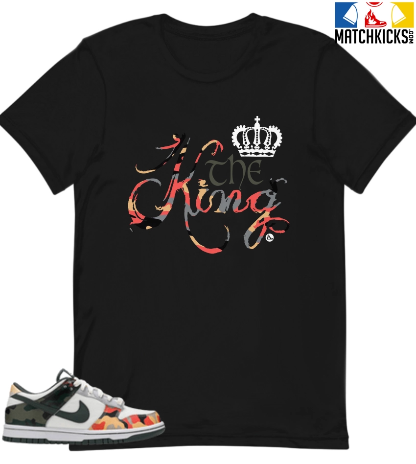 T-Shirt - Nike Dunk Low SE GS Sail Multi-Camo - Sneaker-Matching T-Shirt (The King) 3 T-Shirt - Nike Dunk Low SE GS Sail Multi-Camo - Sneaker-Matching T-Shirt (The King)
