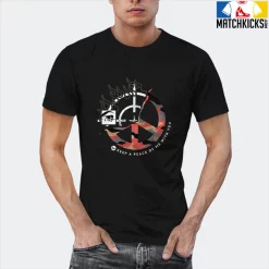 T-Shirt - Nike Dunk Low SE GS Sail Multi-Camo - Sneaker-Matching T-Shirt (Keep A Peace) -Nike Dunk shop online mockupGenerator 9058