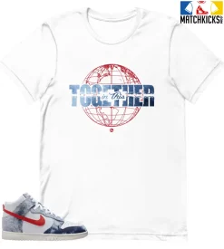 T-Shirt - Nike Dunk High Washed Denim Pack - Sneaker-Matching T-Shirt (in This TOGETHER)
