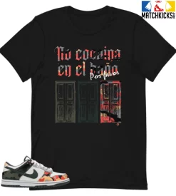 T-Shirt - Nike Dunk Low SE GS Sail Multi-Camo - Sneaker-Matching T-Shirt (No Cocaina)