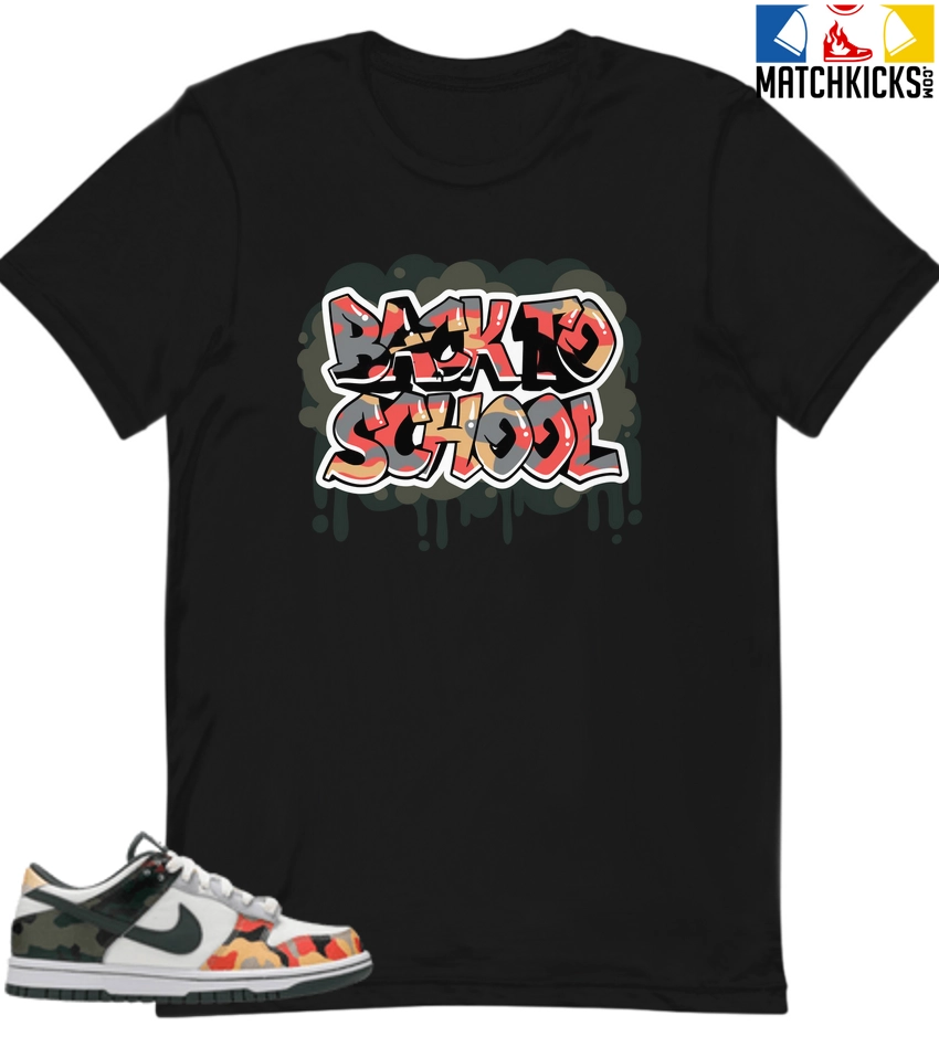 T-Shirt - Nike Dunk Low SE GS Sail Multi-Camo - Sneaker-Matching T-Shirt (BACK TO SCHOOL) 3 T-Shirt - Nike Dunk Low SE GS Sail Multi-Camo - Sneaker-Matching T-Shirt (BACK TO SCHOOL)