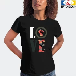 T-Shirt - Nike Dunk Low SE GS Sail Multi-Camo - Sneaker-Matching T-Shirt (Love - BLM) -Nike Dunk shop online mockupGenerator 9241