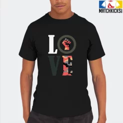 T-Shirt - Nike Dunk Low SE GS Sail Multi-Camo - Sneaker-Matching T-Shirt (Love - BLM) -Nike Dunk shop online mockupGenerator 9243