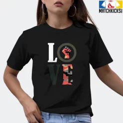 T-Shirt - Nike Dunk Low SE GS Sail Multi-Camo - Sneaker-Matching T-Shirt (Love - BLM) -Nike Dunk shop online mockupGenerator 9244