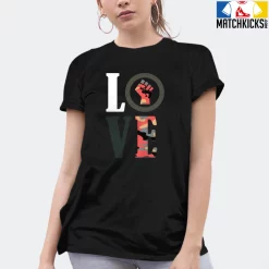 T-Shirt - Nike Dunk Low SE GS Sail Multi-Camo - Sneaker-Matching T-Shirt (Love - BLM) -Nike Dunk shop online mockupGenerator 9245