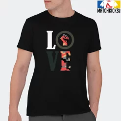 T-Shirt - Nike Dunk Low SE GS Sail Multi-Camo - Sneaker-Matching T-Shirt (Love - BLM) -Nike Dunk shop online mockupGenerator 9246