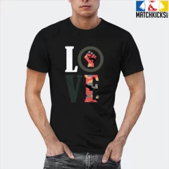 T-Shirt - Nike Dunk Low SE GS Sail Multi-Camo - Sneaker-Matching T-Shirt (Love - BLM) -Nike Dunk shop online mockupGenerator 9247