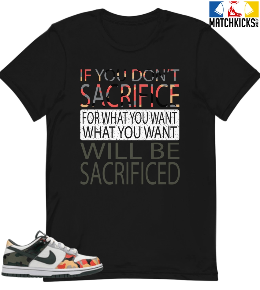 T-Shirt - Nike Dunk Low SE GS Sail Multi-Camo - Sneaker-Matching T-Shirt (Sacrifice) 3 T-Shirt - Nike Dunk Low SE GS Sail Multi-Camo - Sneaker-Matching T-Shirt (Sacrifice)