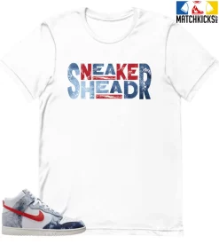 T-Shirt - Nike Dunk High Washed Denim Pack - Sneaker-Matching T-Shirt (SNEAKER HEAD)
