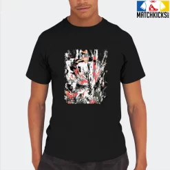 T-Shirt - Nike Dunk Low SE GS Sail Multi-Camo - Sneaker-Matching T-Shirt (Abstract Flower) -Nike Dunk shop online mockupGenerator 9315