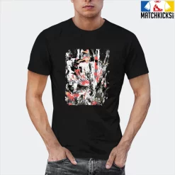 T-Shirt - Nike Dunk Low SE GS Sail Multi-Camo - Sneaker-Matching T-Shirt (Abstract Flower) -Nike Dunk shop online mockupGenerator 9319